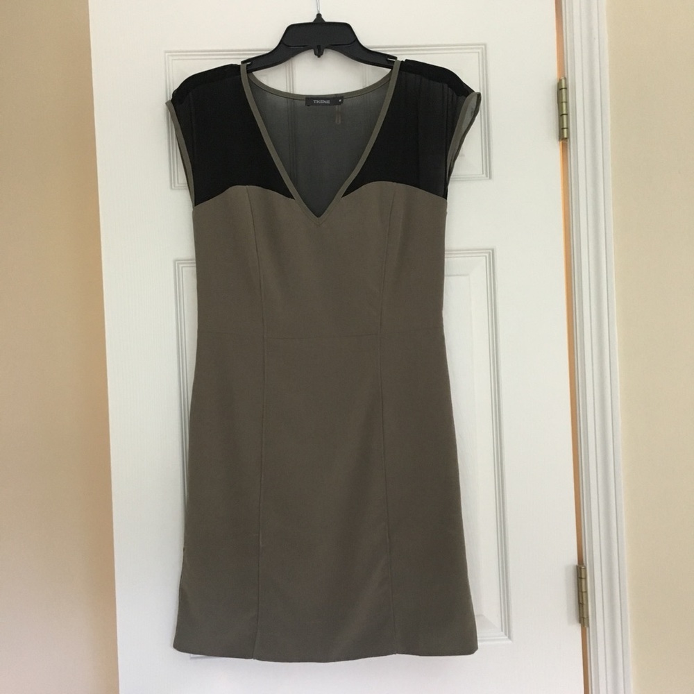 Olive and black Dress